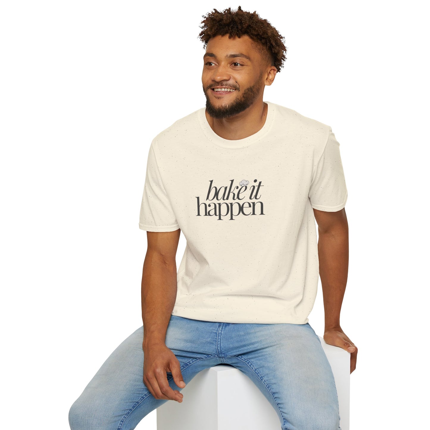 Bake It Happen T-Shirt Trendy Inspirational Tee for Food Lovers