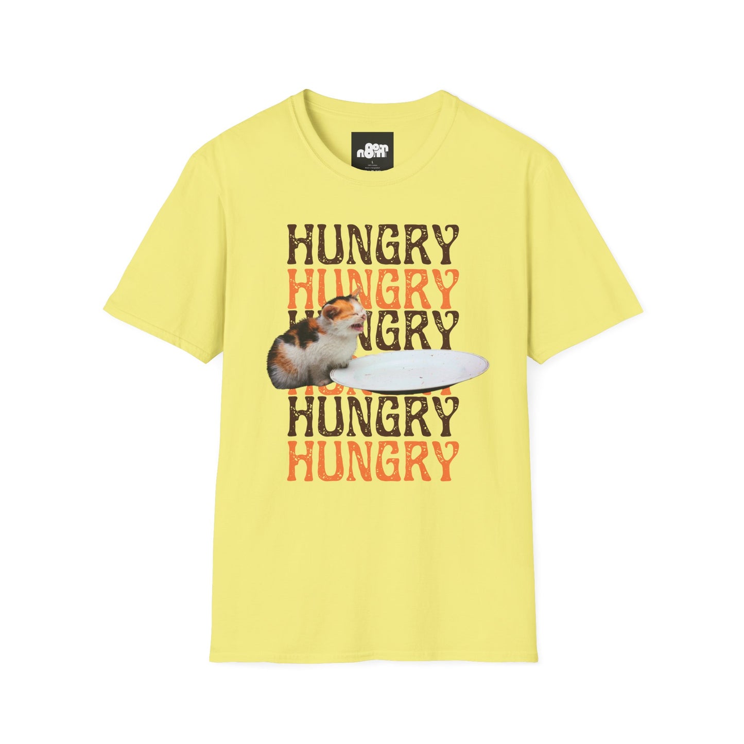 Hungry Cat T-Shirt Playful and Casual Tee for Cat Lovers