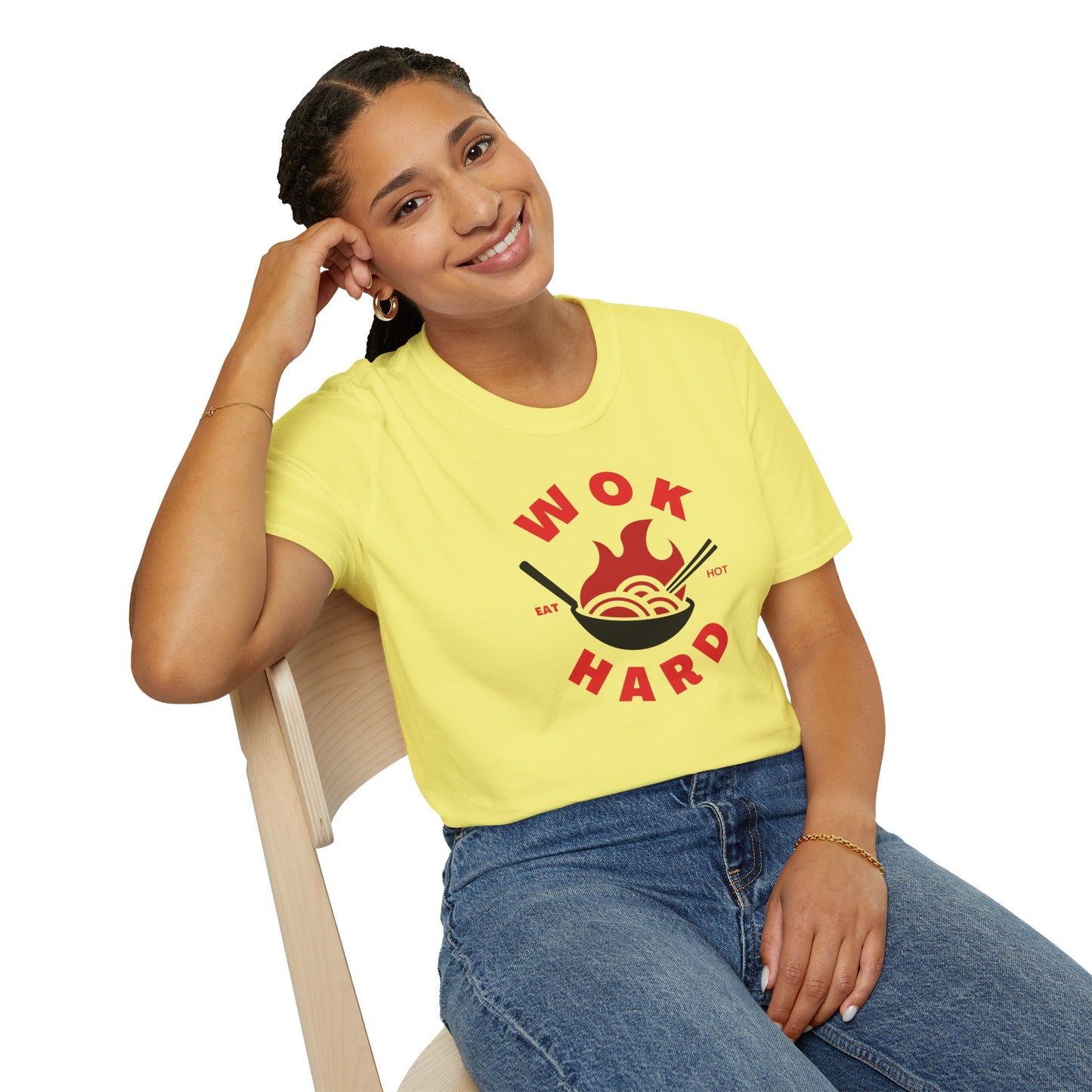 Wok Hard T-Shirt Fun Foodie Graphic Tee