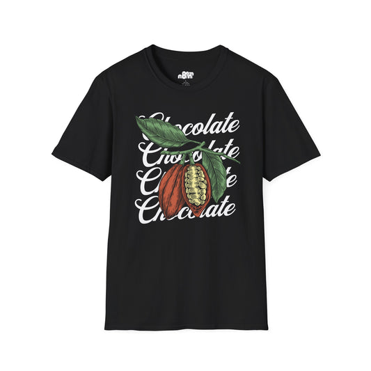 Chocolate Bean T-Shirt with Chocolate Text Design