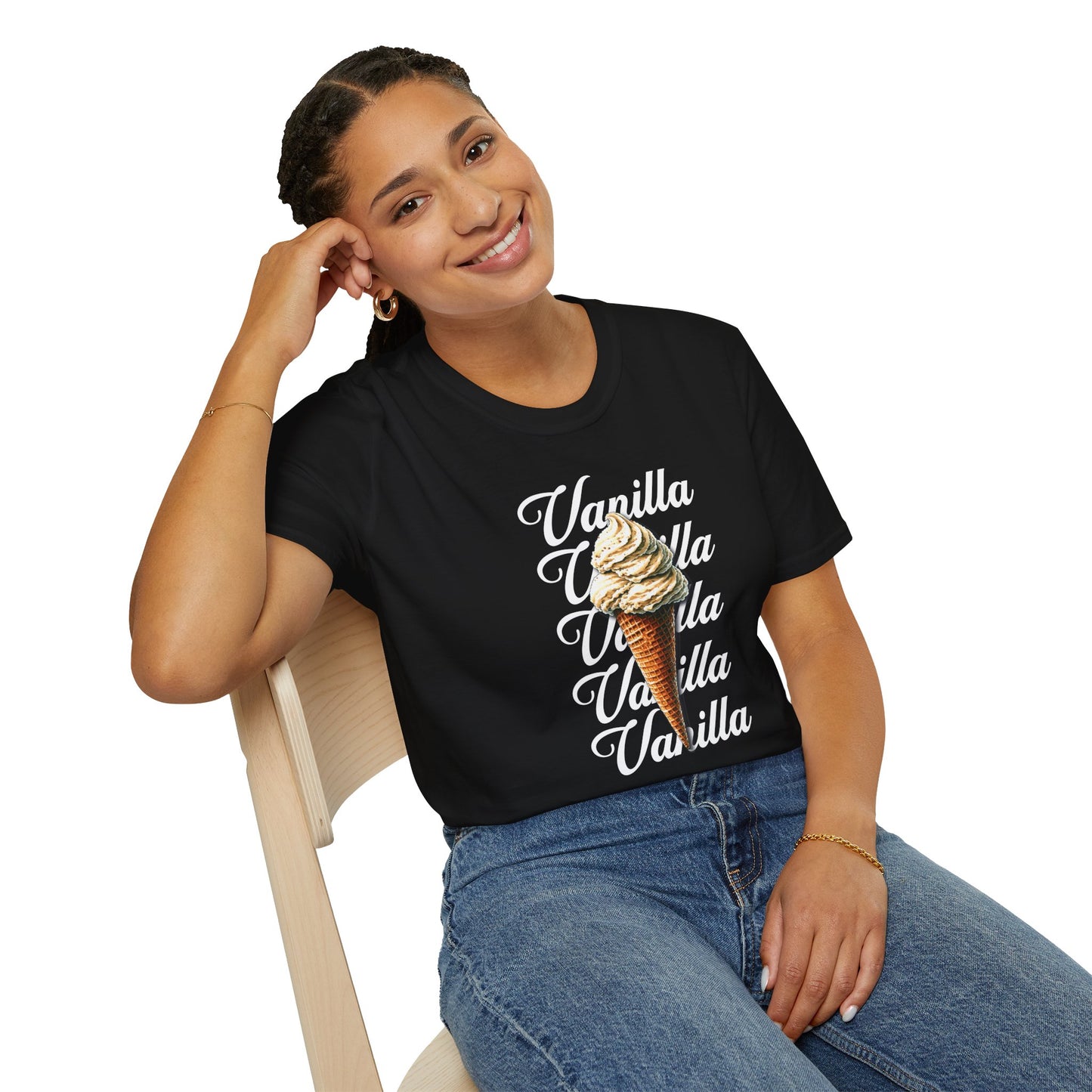 Vanilla Ice Cream Softstyle T-Shirt Unisex Fun Summer Tee