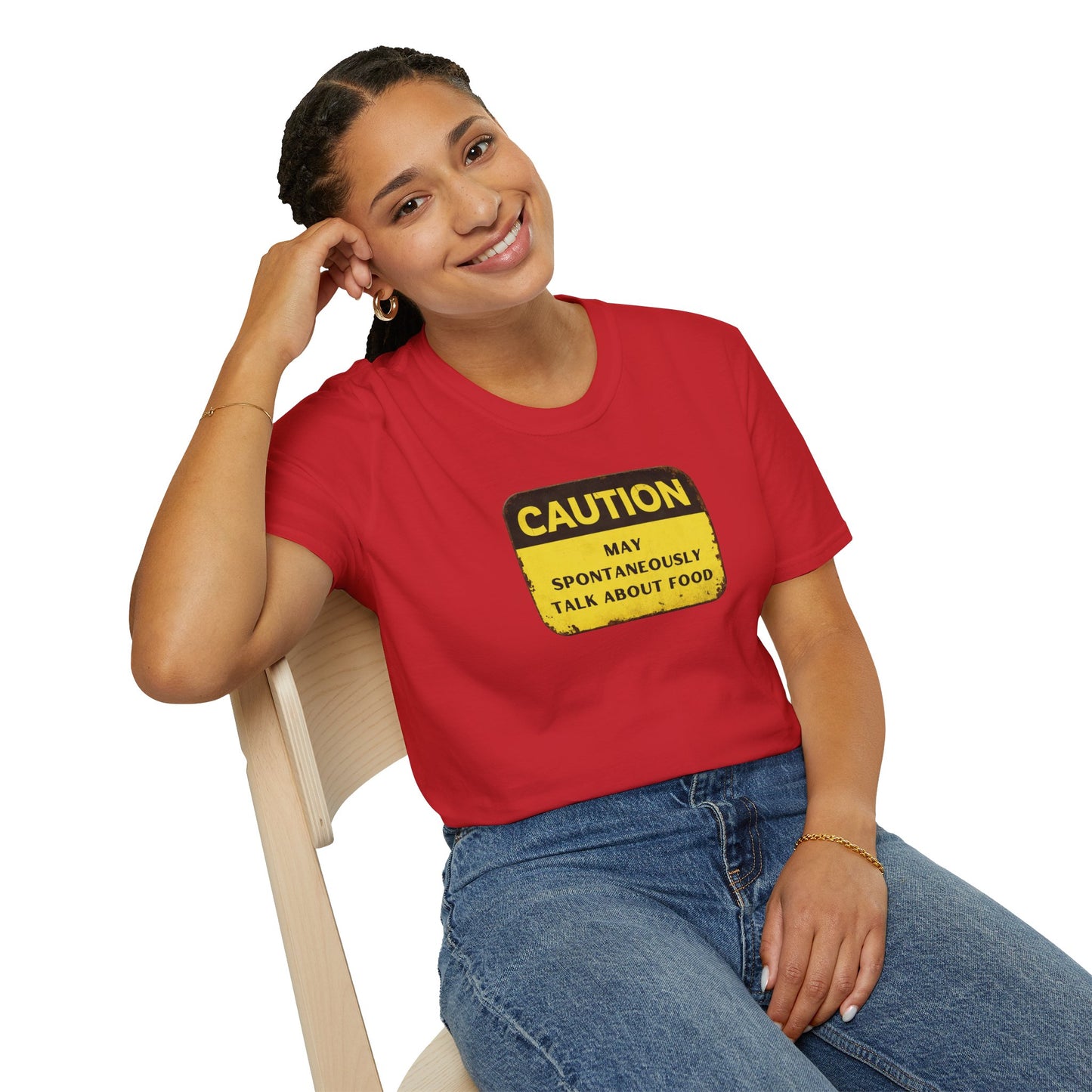 Caution May Spontaneously Talk About Food T-Shirt