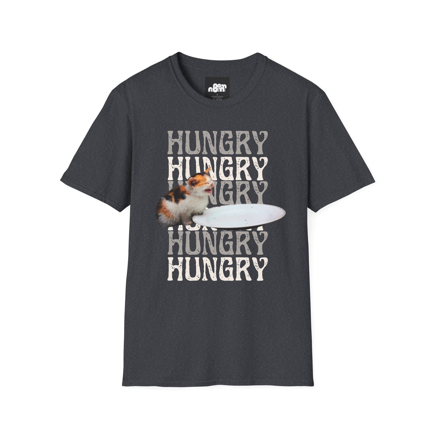 Hungry Cat T-Shirt Playful and Casual Tee for Cat Lovers