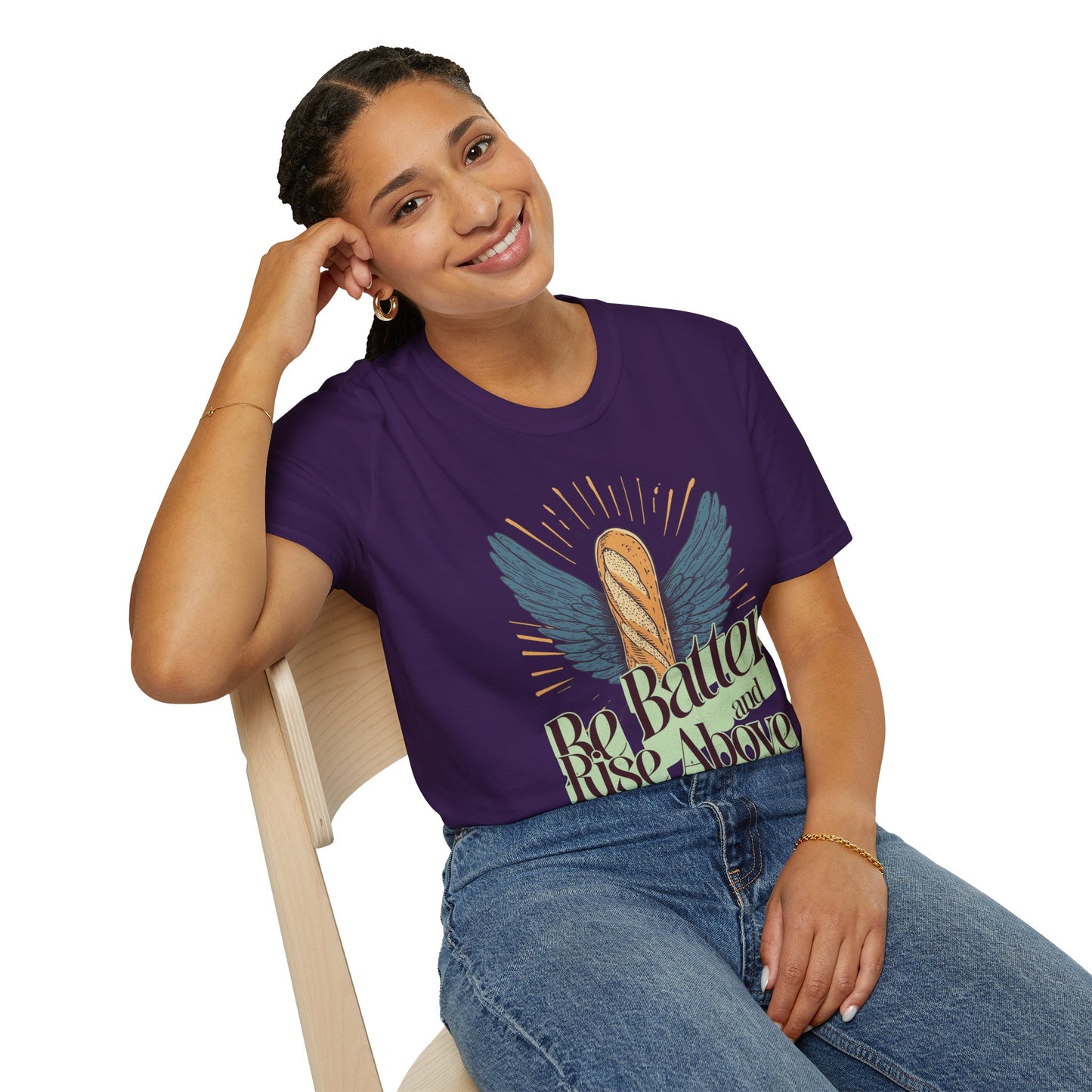 Inspirational Funny T-Shirt 'Be Batter and Rise Above'