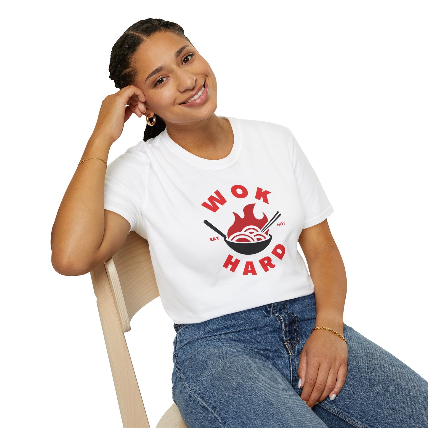Wok Hard T-Shirt Fun Foodie Graphic Tee