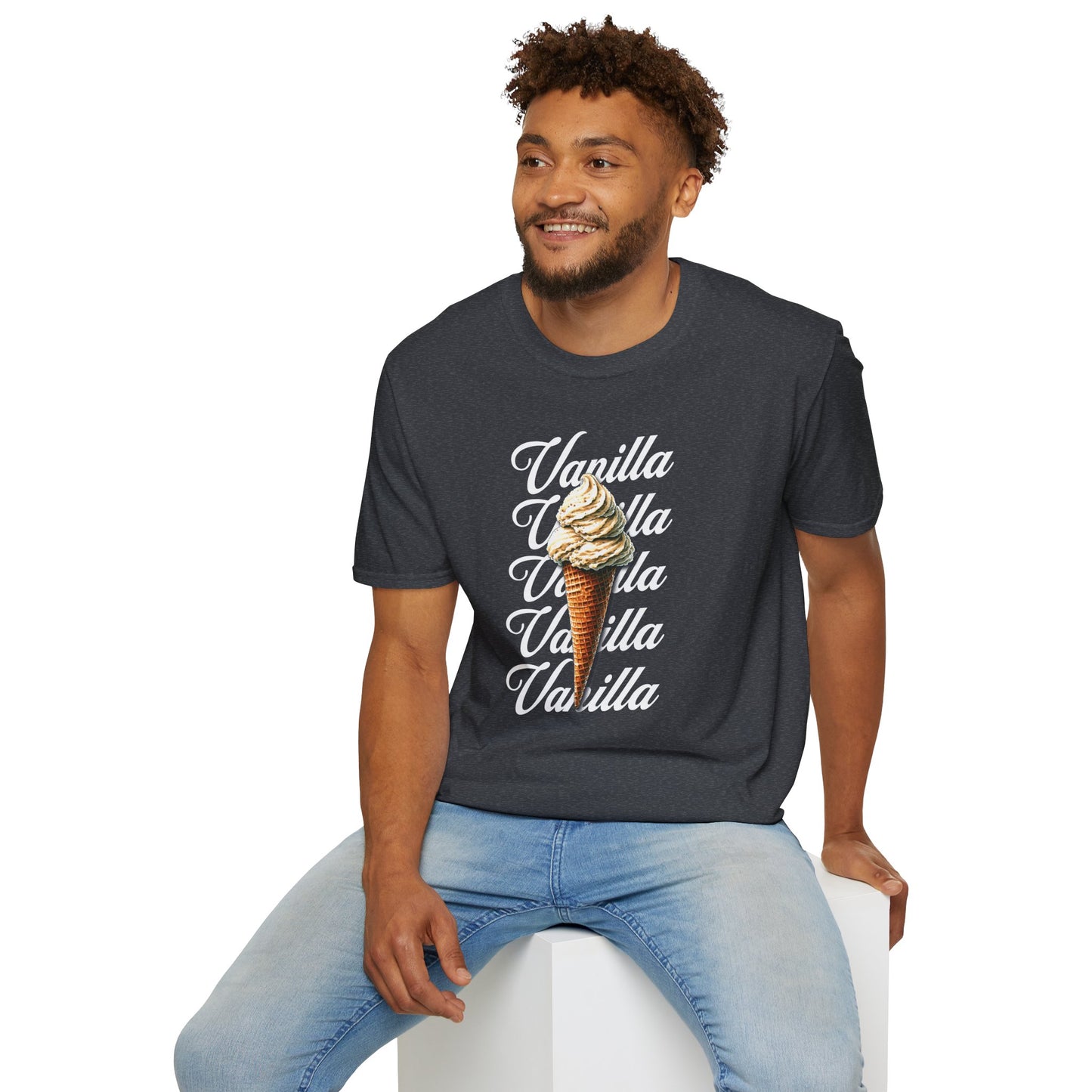 Vanilla Ice Cream Softstyle T-Shirt Unisex Fun Summer Tee