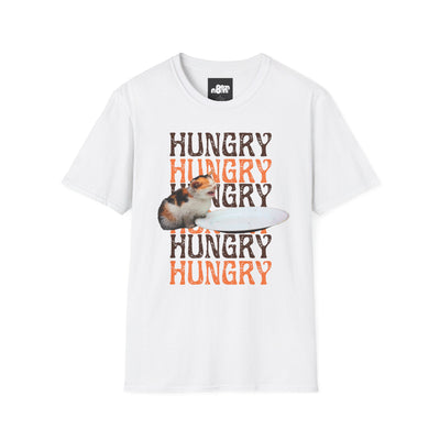 Hungry Cat T-Shirt Playful and Casual Tee for Cat Lovers