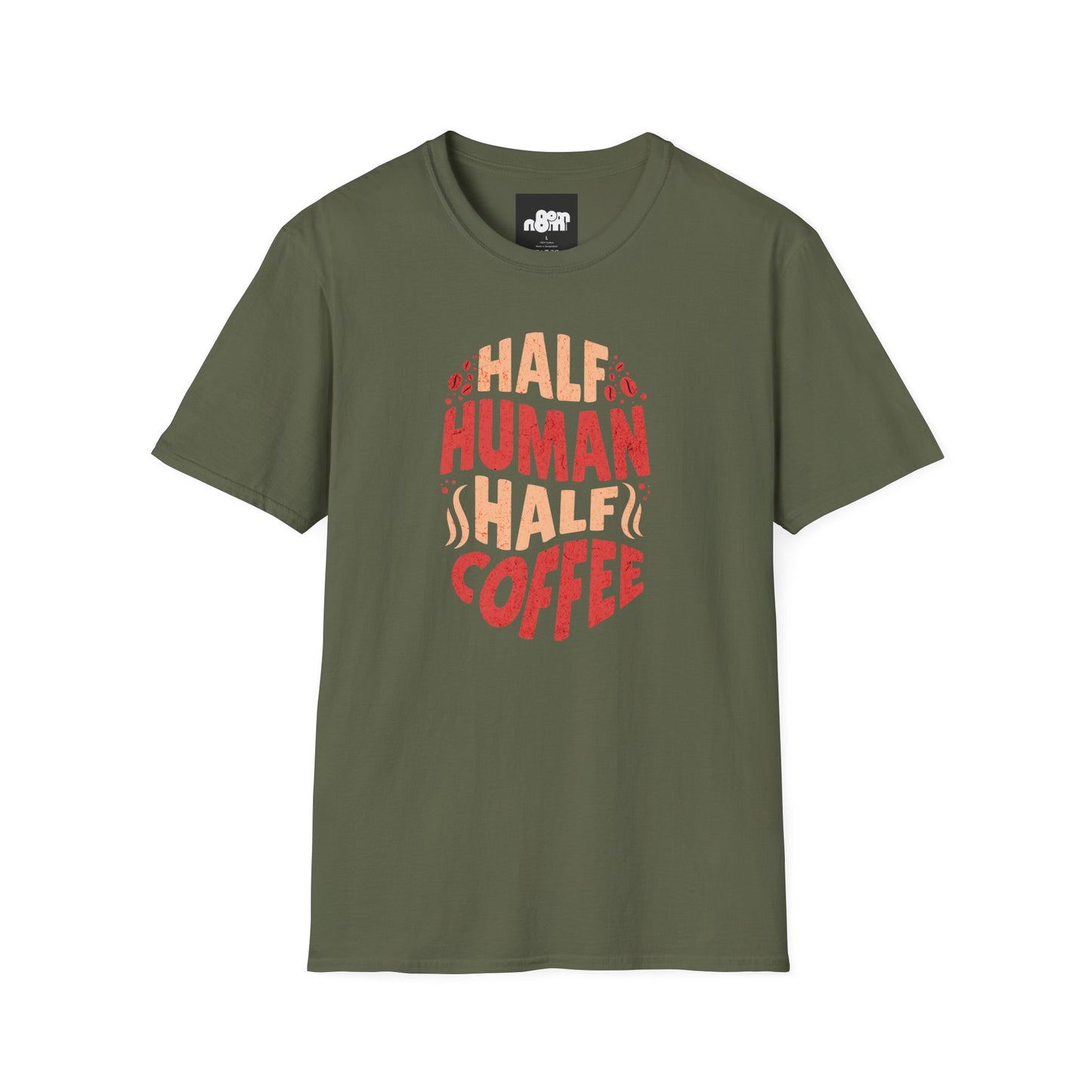 Half Human Half Coffee Coffee Lover T-Shirt