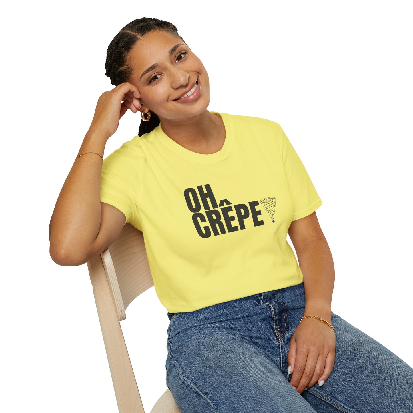 Funny Oh Crepe Unisex T-Shirt Food Theme