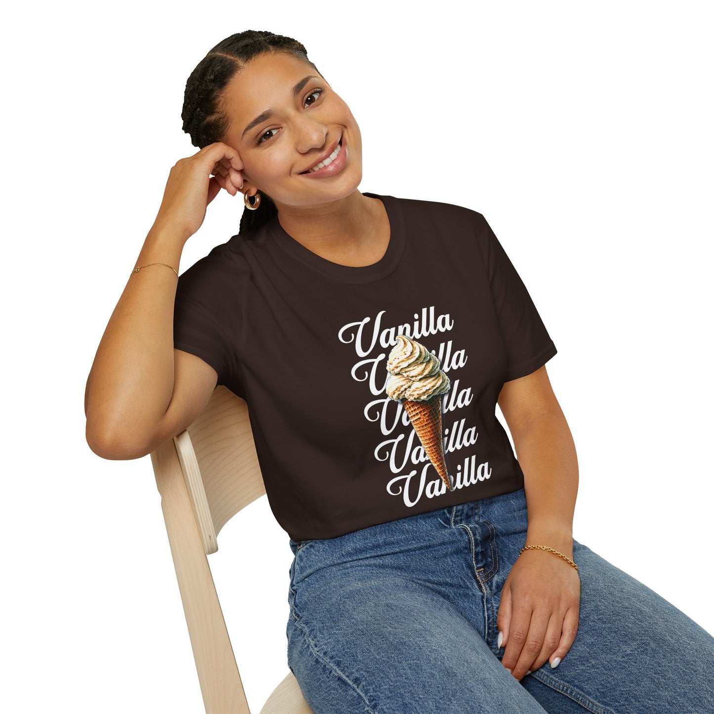 Vanilla Ice Cream Softstyle T-Shirt Unisex Fun Summer Tee