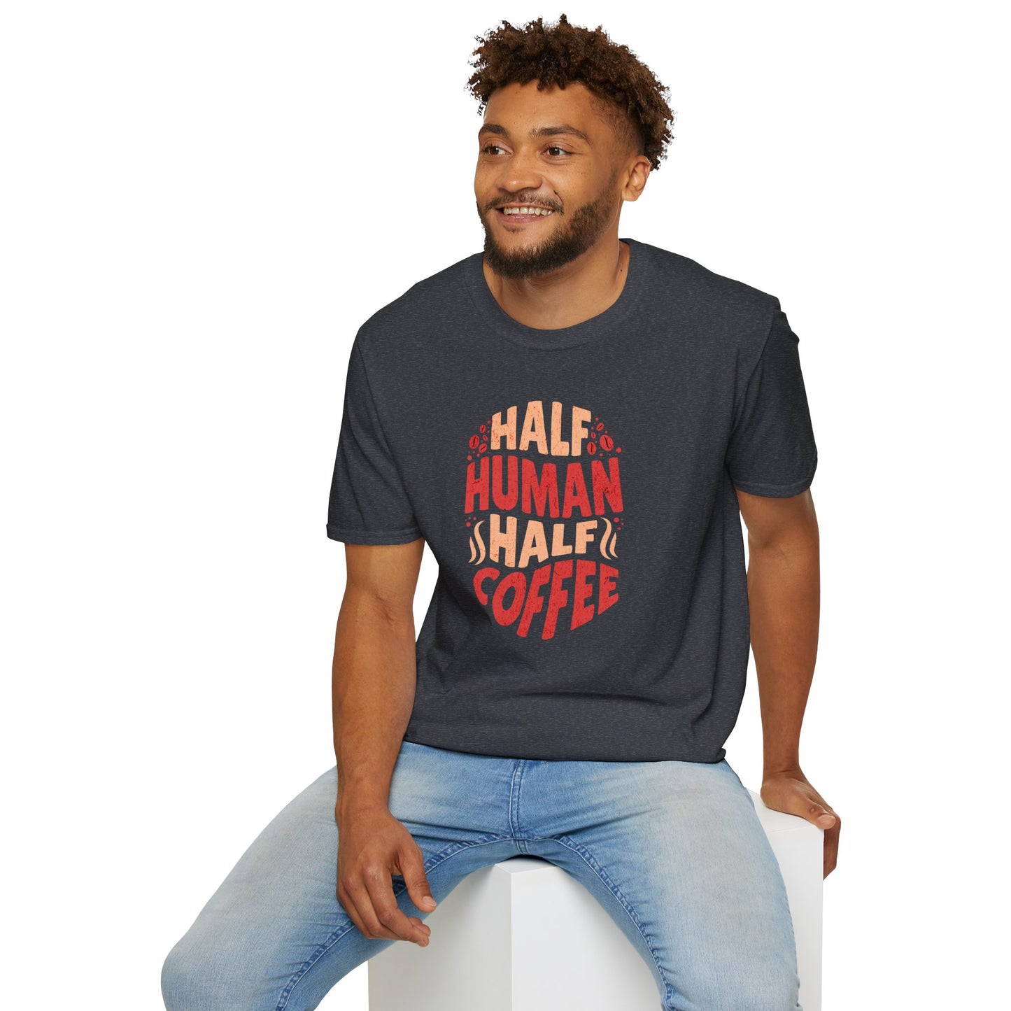 Half Human Half Coffee Coffee Lover T-Shirt