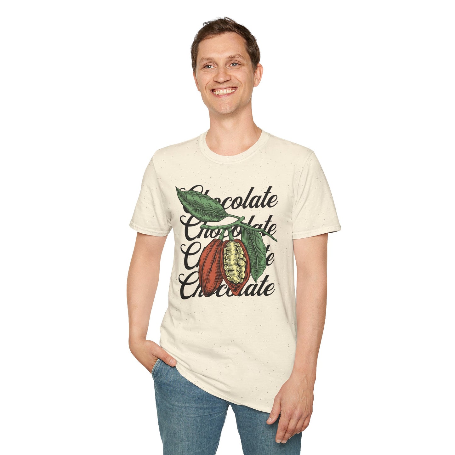 Chocolate Bean T-Shirt with Chocolate Text Design