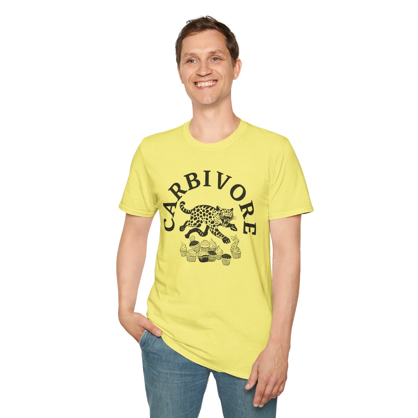 Carbivore Leopard Graphic T-Shirt Tee for Food Lovers
