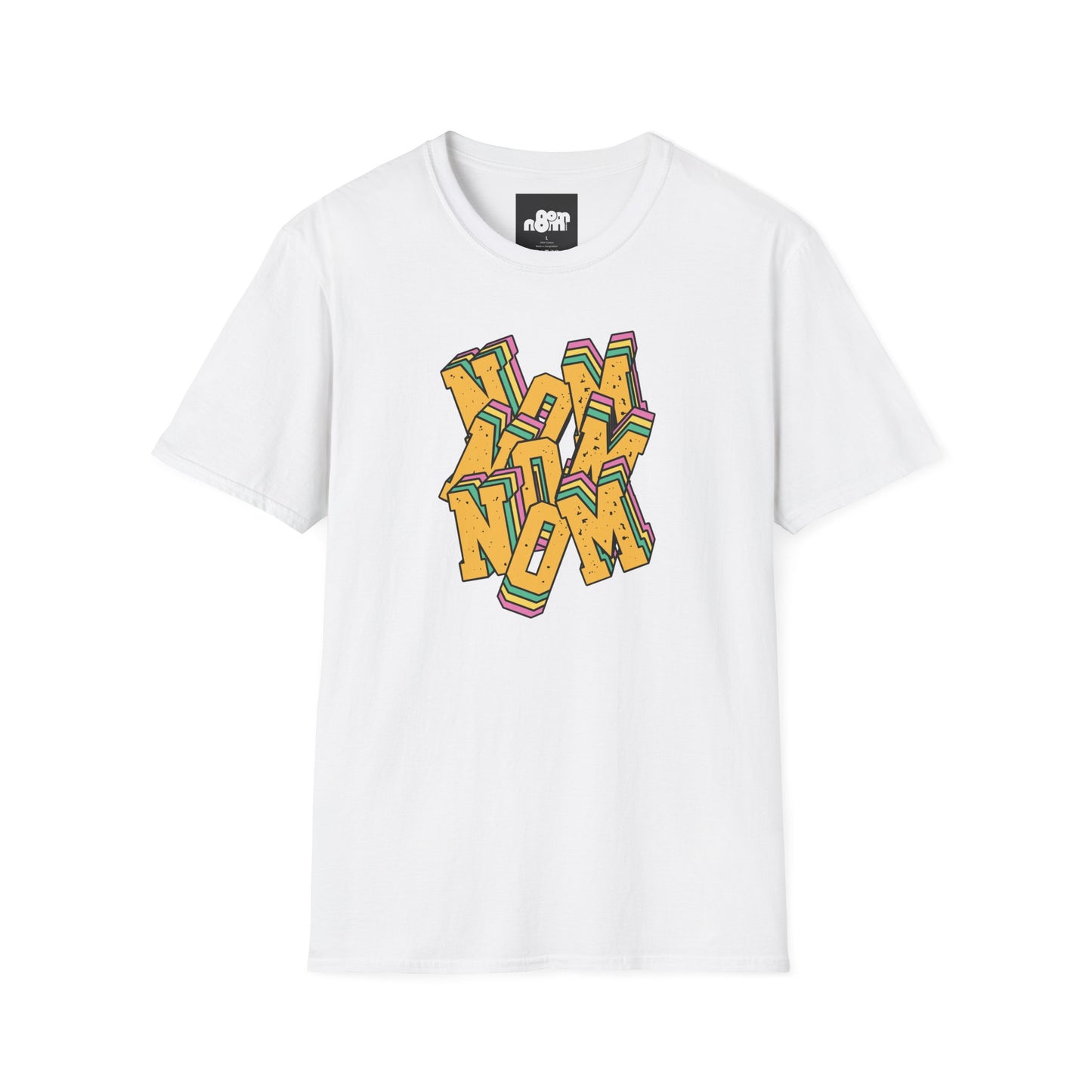Colorful Nom Nom Nom T-Shirt Unisex Softstyle