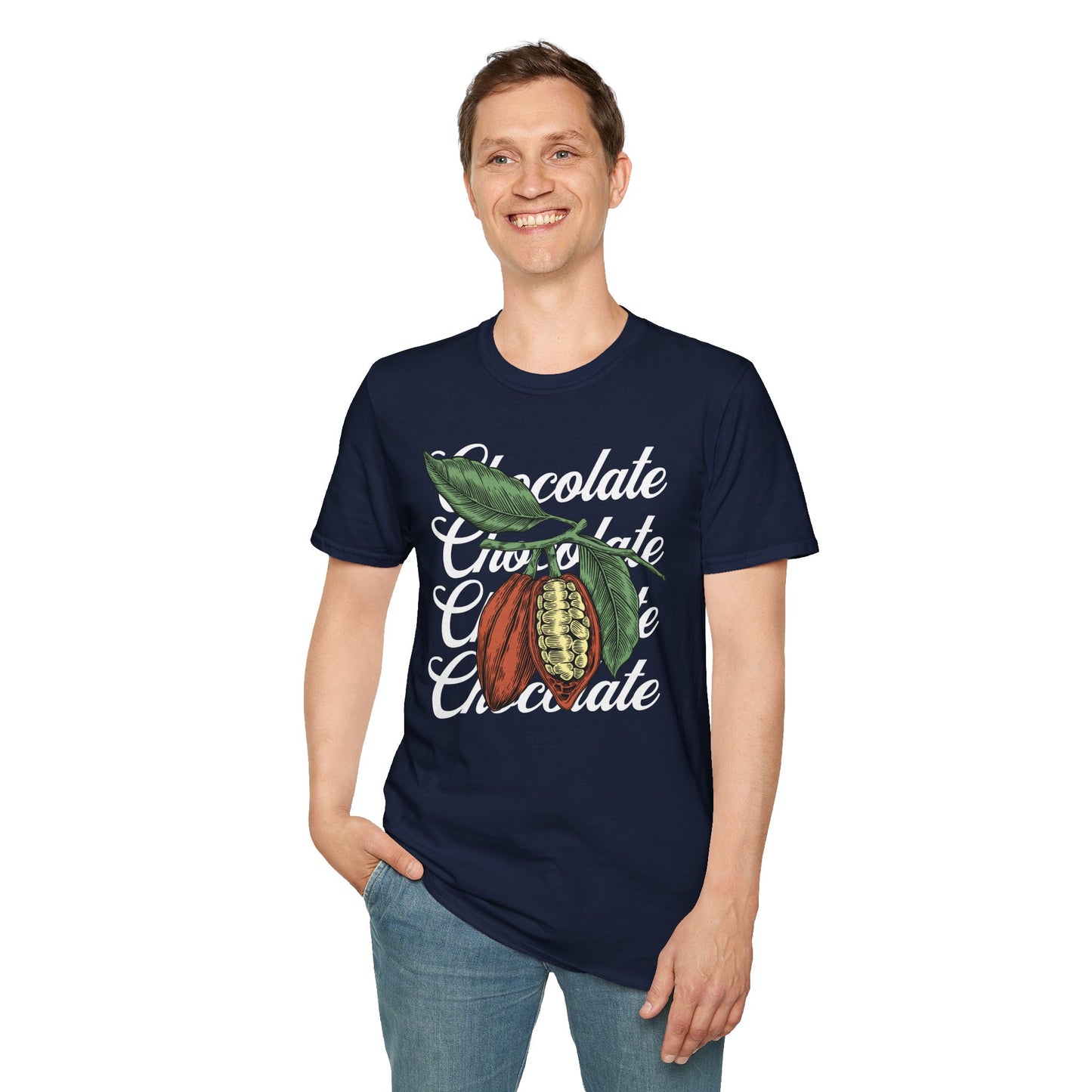 Chocolate Bean T-Shirt with Chocolate Text Design