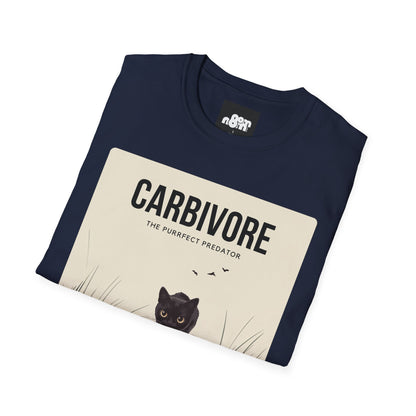 Funny "Carbivore" Cat T-Shirt Soft Cotton Tee for Animal Lovers