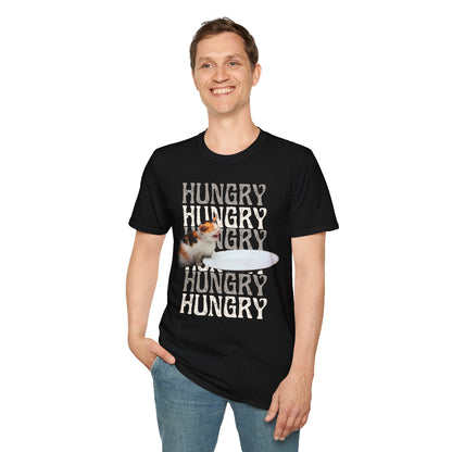 Hungry Cat T-Shirt Playful and Casual Tee for Cat Lovers