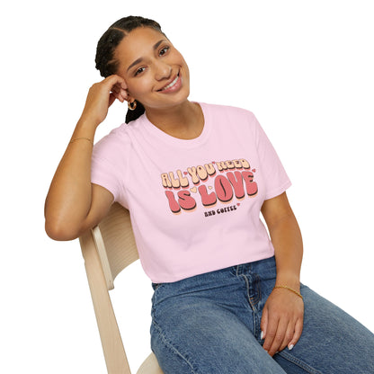 All You Need is Love and Coffee T-Shirt Tee for Coffee Lovers