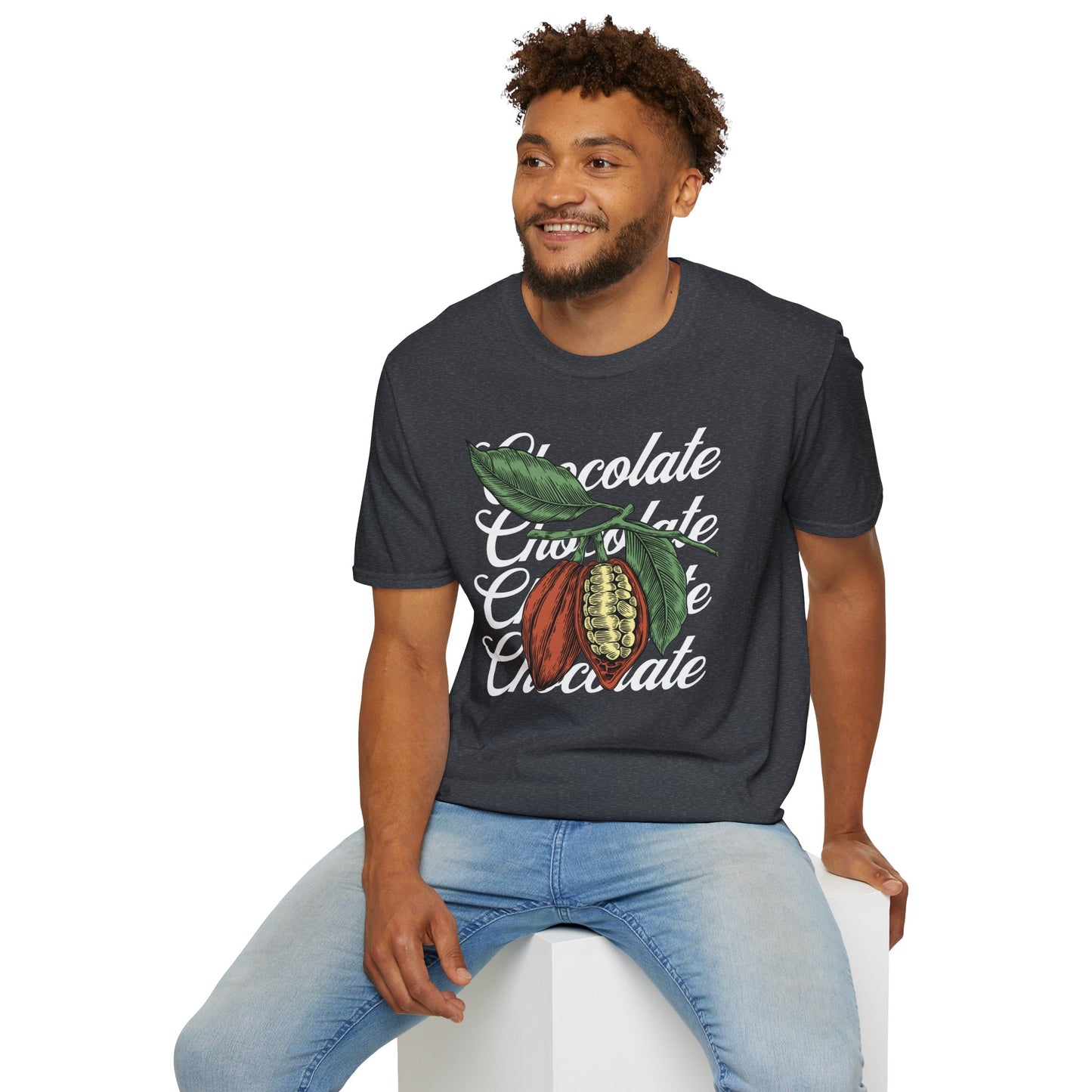 Chocolate Bean T-Shirt with Chocolate Text Design