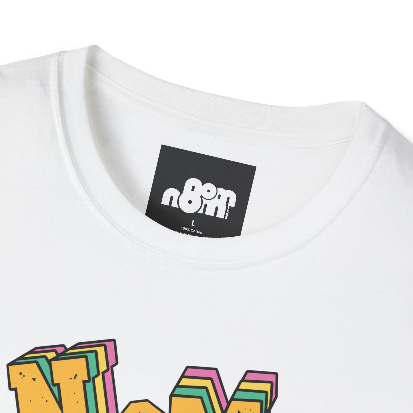Colorful Nom Nom Nom T-Shirt Unisex Softstyle