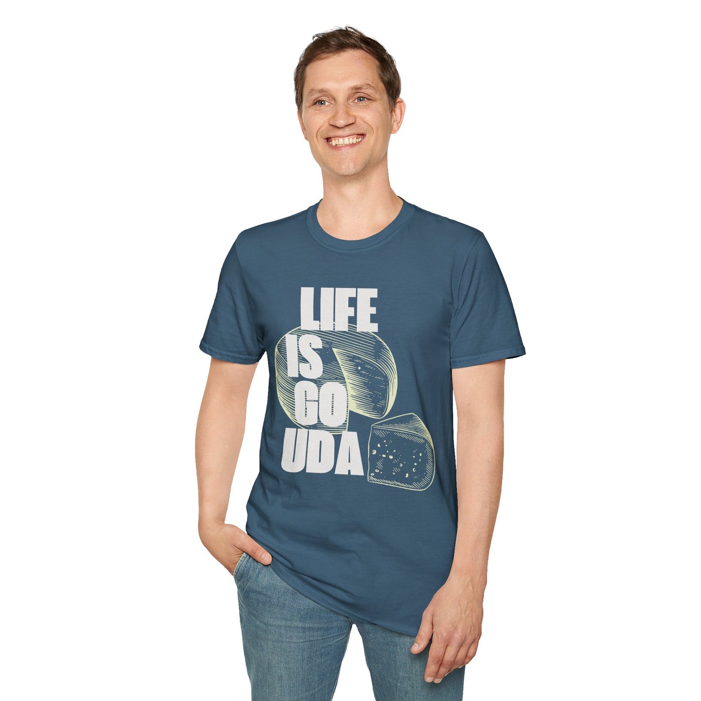Life Is Gouda T-Shirt Fun Cheese Lover Tee