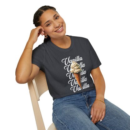 Vanilla Ice Cream Softstyle T-Shirt Unisex Fun Summer Tee