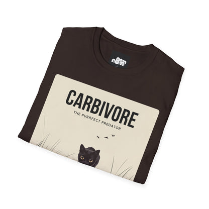 Funny "Carbivore" Cat T-Shirt Soft Cotton Tee for Animal Lovers