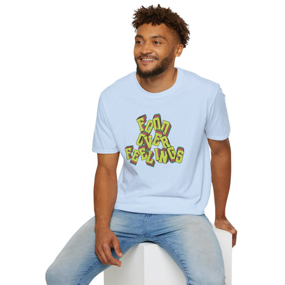 Food Over Feelings T-Shirt Fun & Casual Top for Food Lovers