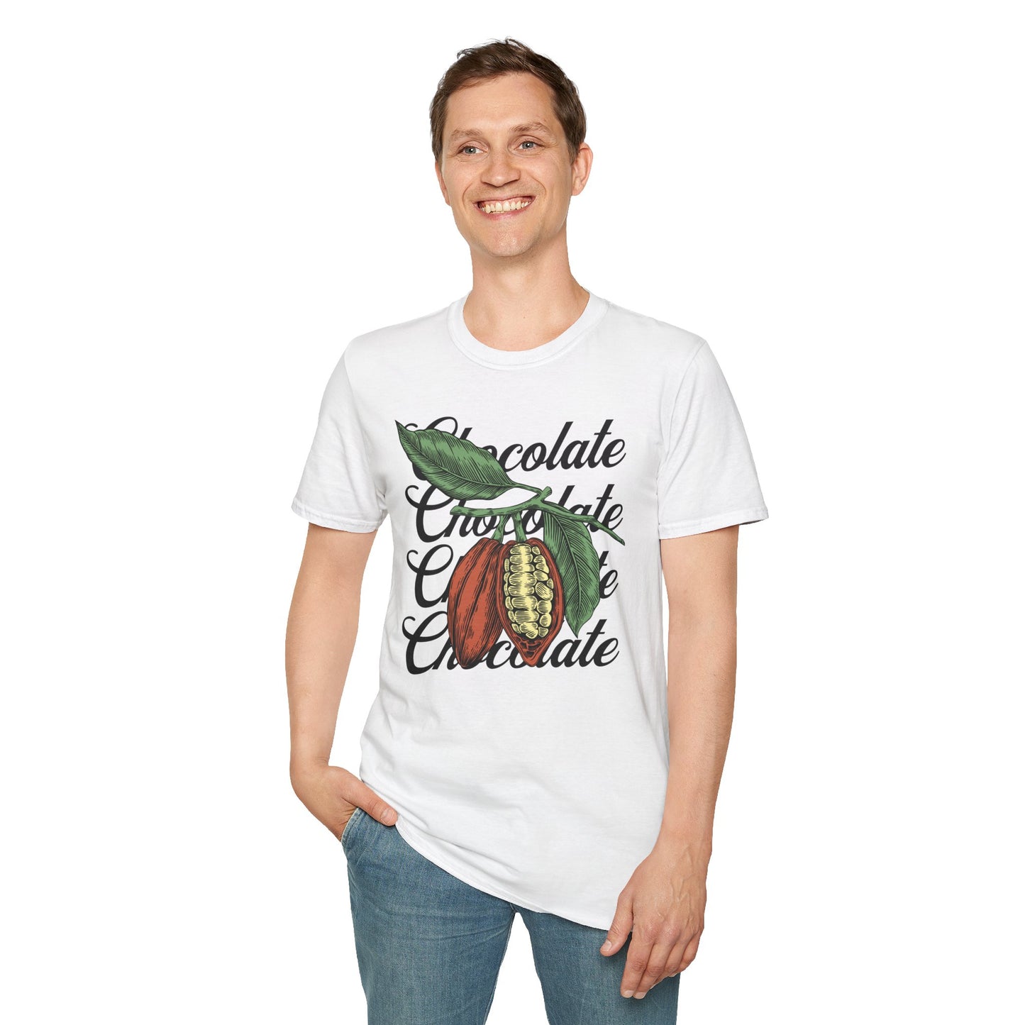 Chocolate Bean T-Shirt with Chocolate Text Design