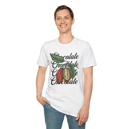Chocolate Bean T-Shirt with Chocolate Text Design