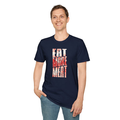 Eat More Meat T-Shirt Casual Foodie Tee for BBQ Lovers