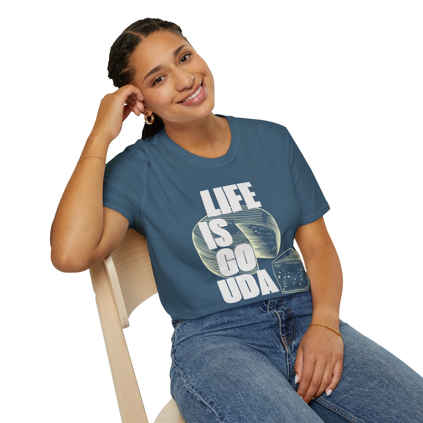 Life Is Gouda T-Shirt Fun Cheese Lover Tee