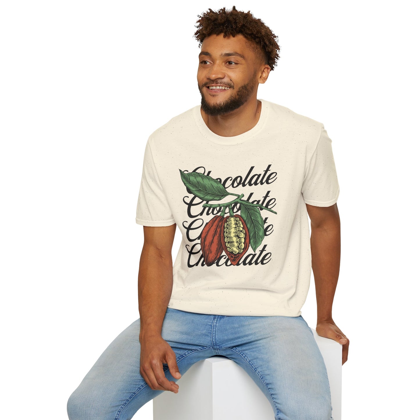 Chocolate Bean T-Shirt with Chocolate Text Design