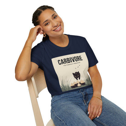 Funny "Carbivore" Cat T-Shirt Soft Cotton Tee for Animal Lovers