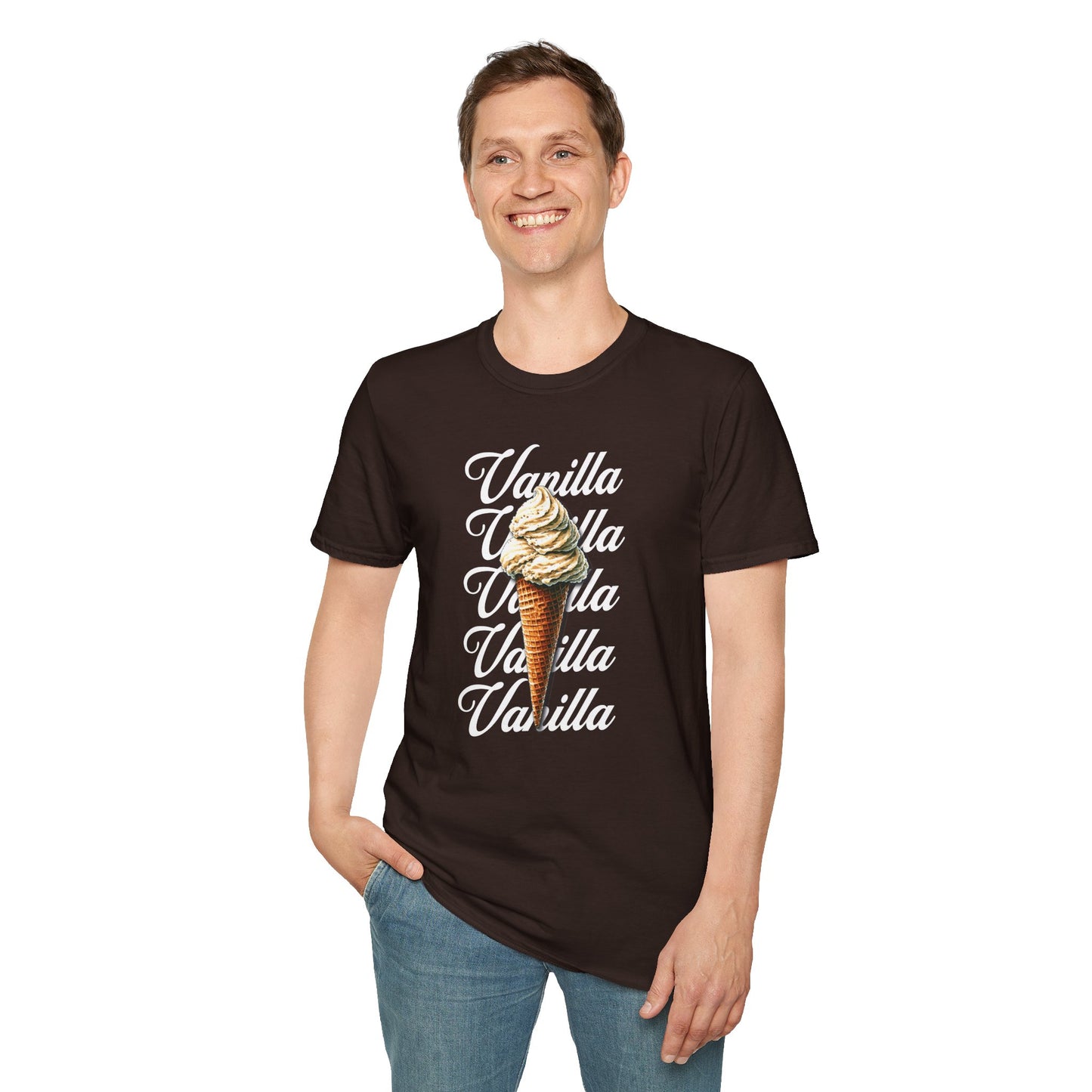 Vanilla Ice Cream Softstyle T-Shirt Unisex Fun Summer Tee