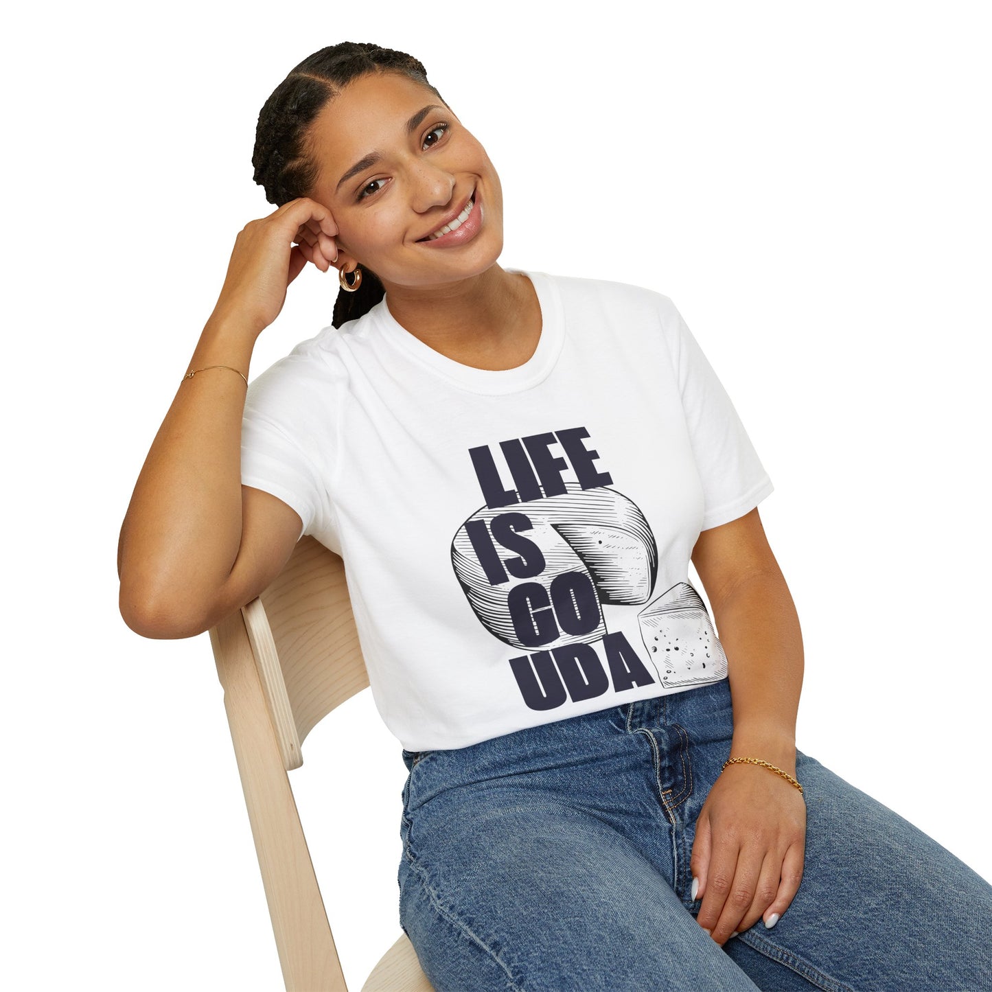 Life Is Gouda T-Shirt Fun Cheese Lover Tee