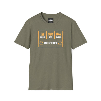 Cook, Eat, Sleep, Repeat T-Shirt