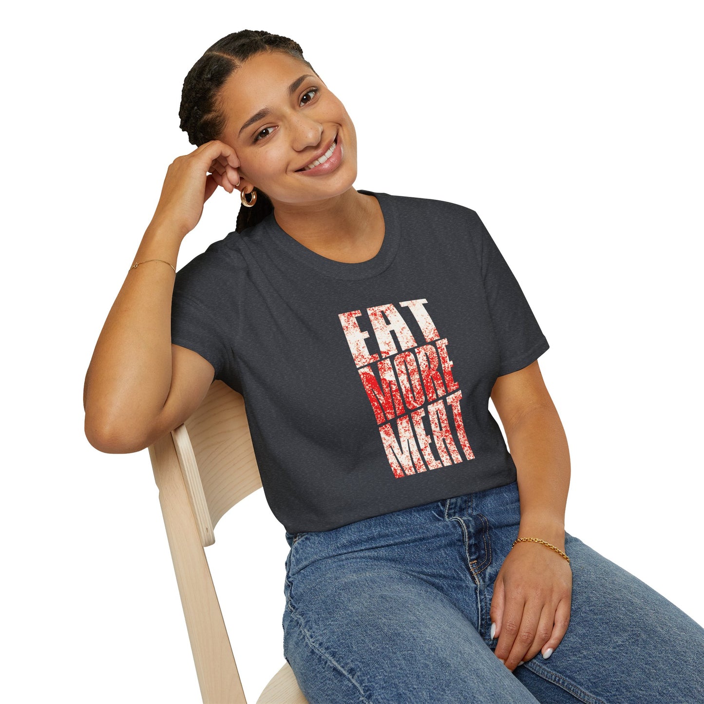 Eat More Meat T-Shirt Casual Foodie Tee for BBQ Lovers