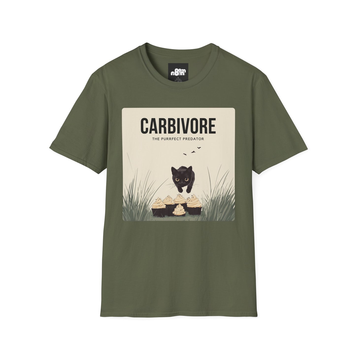 Funny "Carbivore" Cat T-Shirt Soft Cotton Tee for Animal Lovers