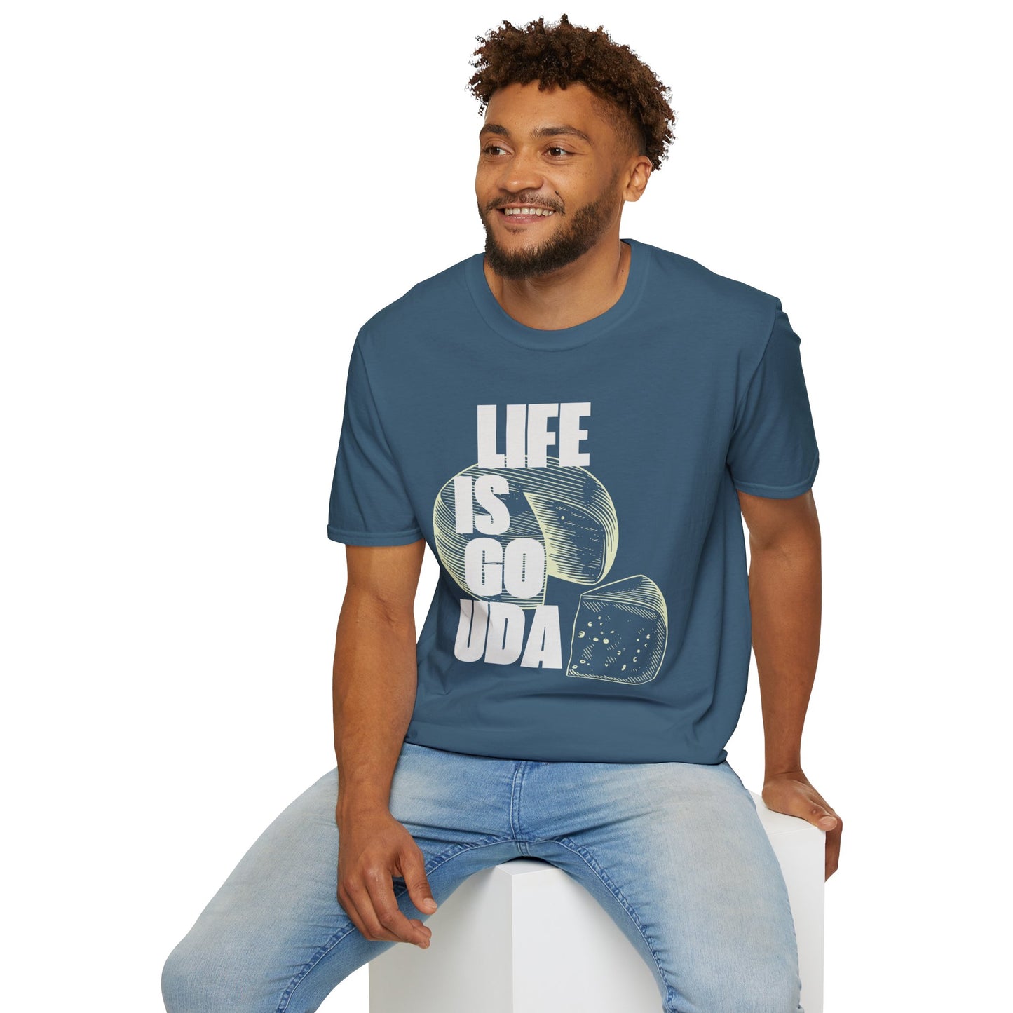 Life Is Gouda T-Shirt Fun Cheese Lover Tee