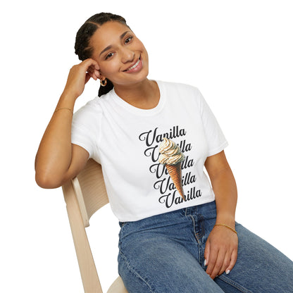 Vanilla Ice Cream Softstyle T-Shirt Unisex Fun Summer Tee