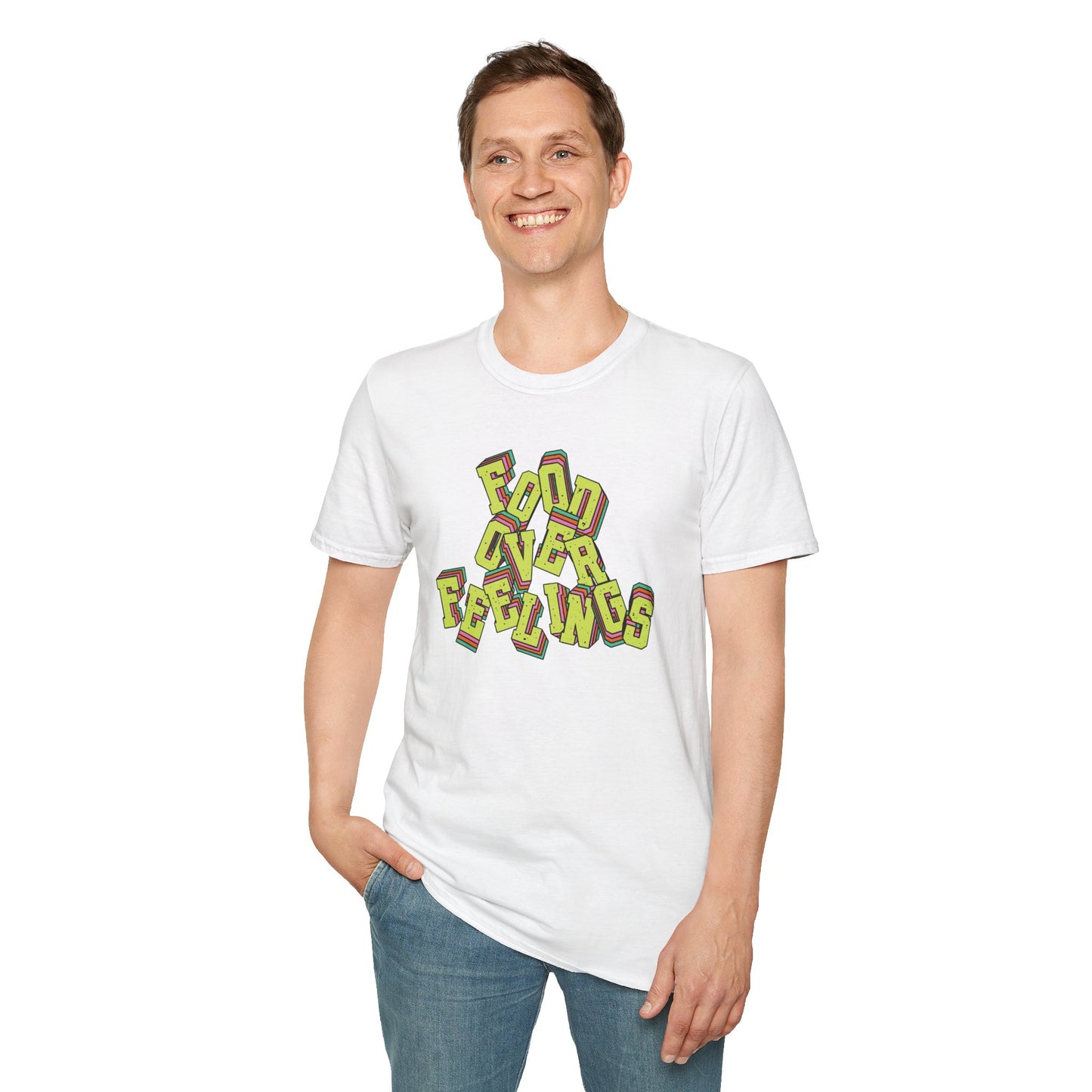 Food Over Feelings T-Shirt Fun & Casual Top for Food Lovers
