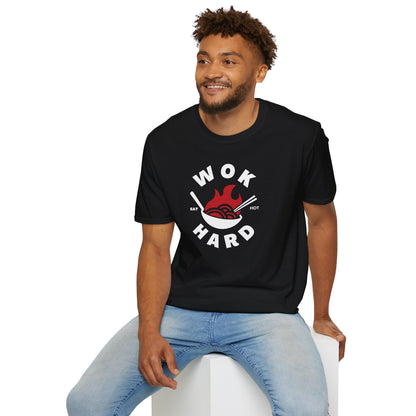 Wok Hard T-Shirt Fun Foodie Graphic Tee