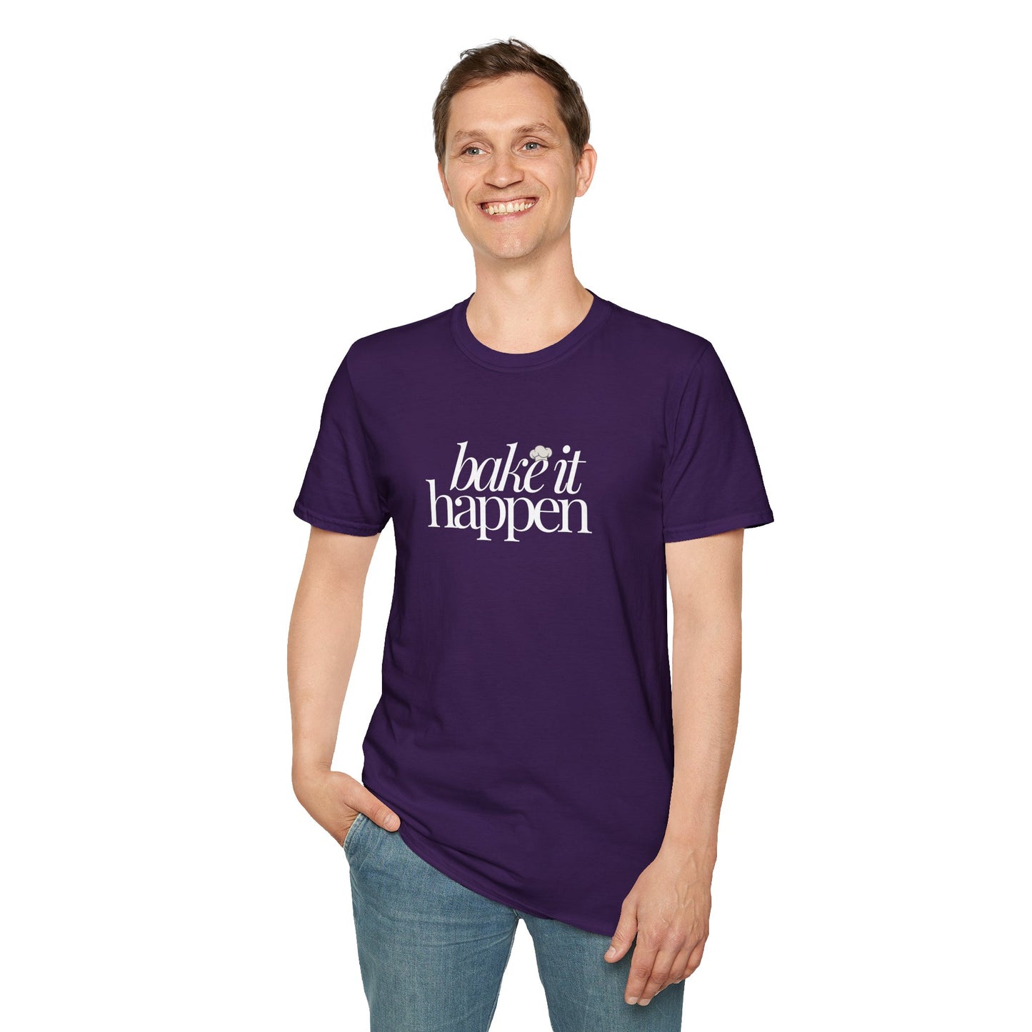 Bake It Happen T-Shirt Trendy Inspirational Tee for Food Lovers