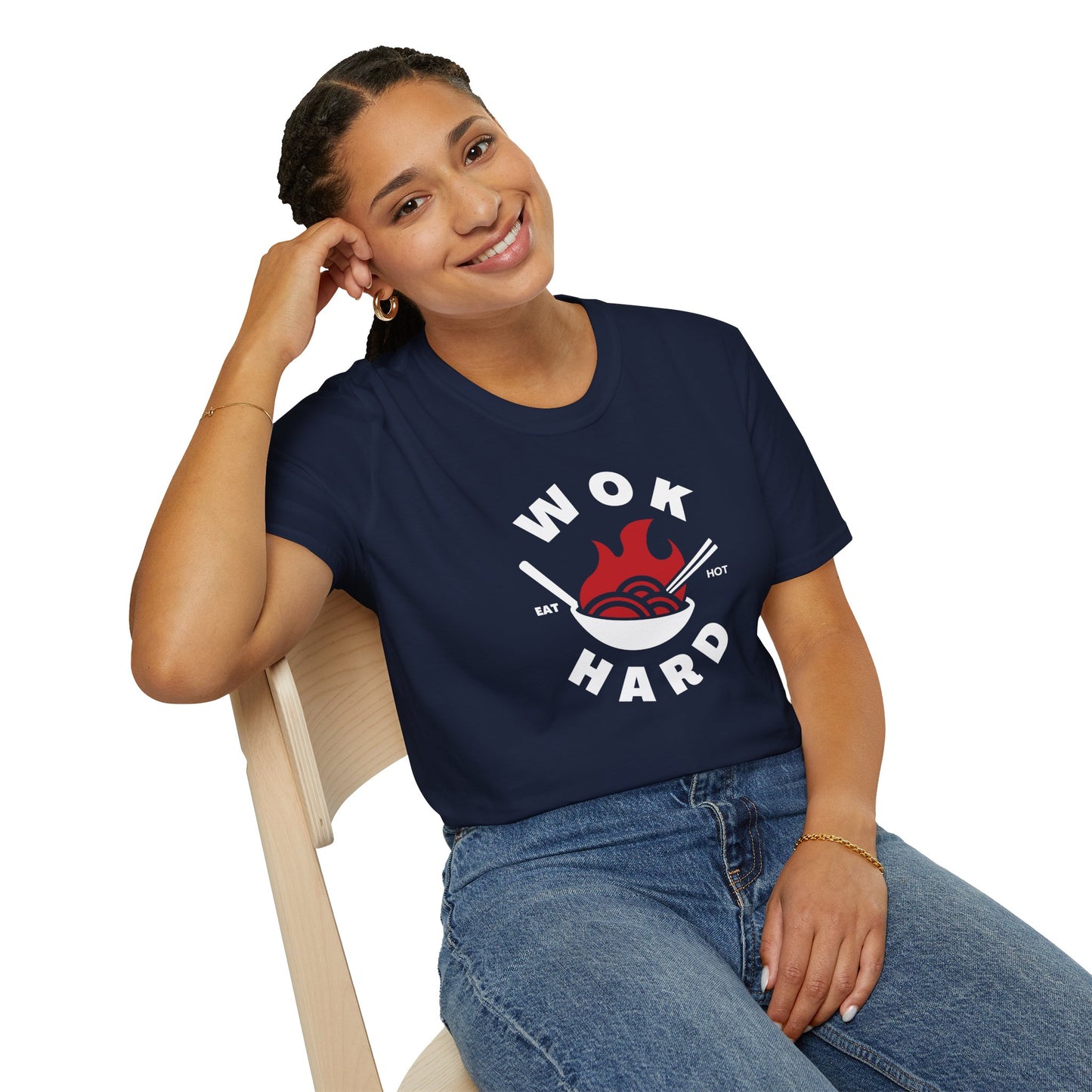 Wok Hard T-Shirt Fun Foodie Graphic Tee