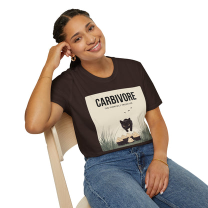 Funny "Carbivore" Cat T-Shirt Soft Cotton Tee for Animal Lovers