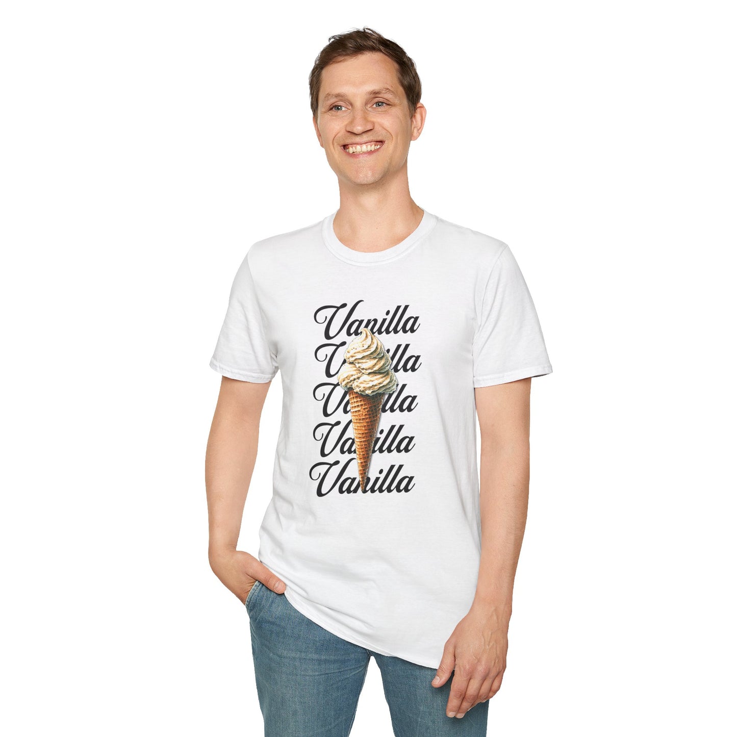 Vanilla Ice Cream Softstyle T-Shirt Unisex Fun Summer Tee