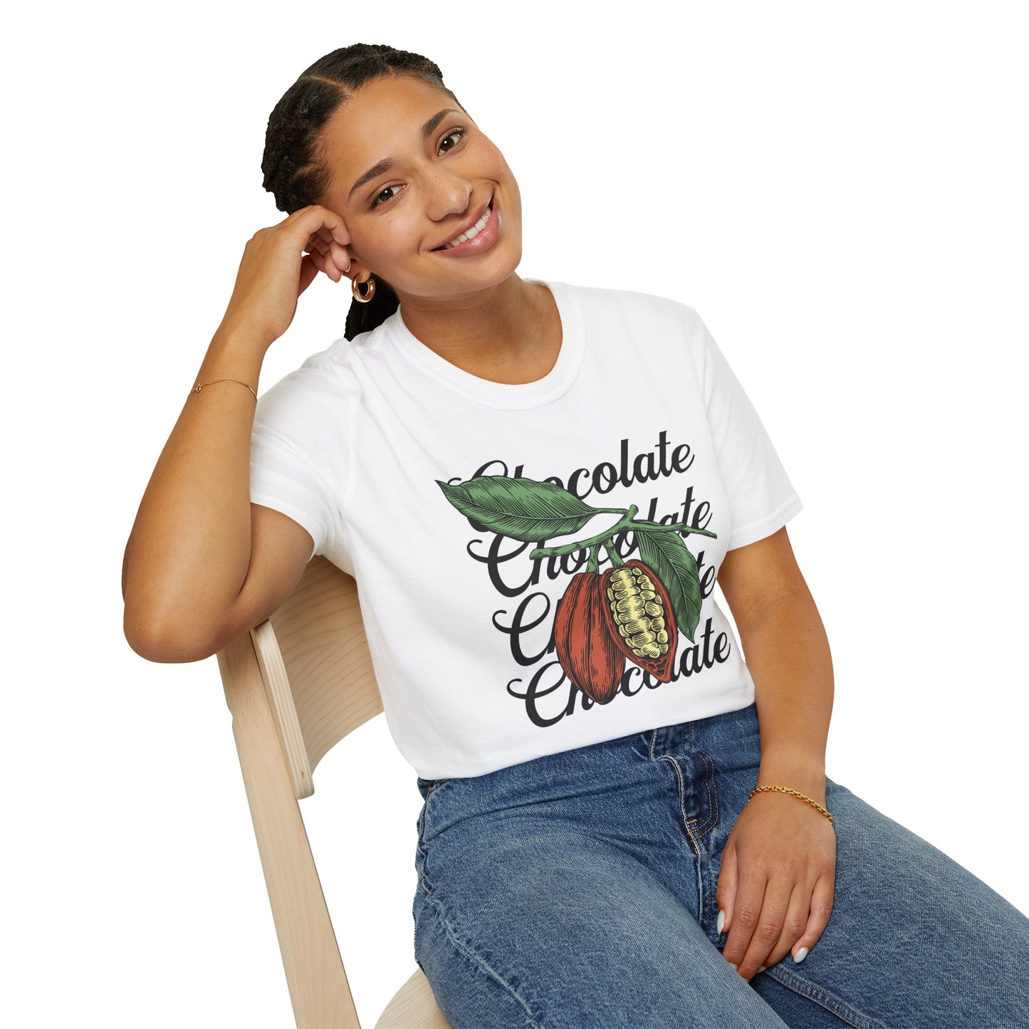 Chocolate Bean T-Shirt with Chocolate Text Design