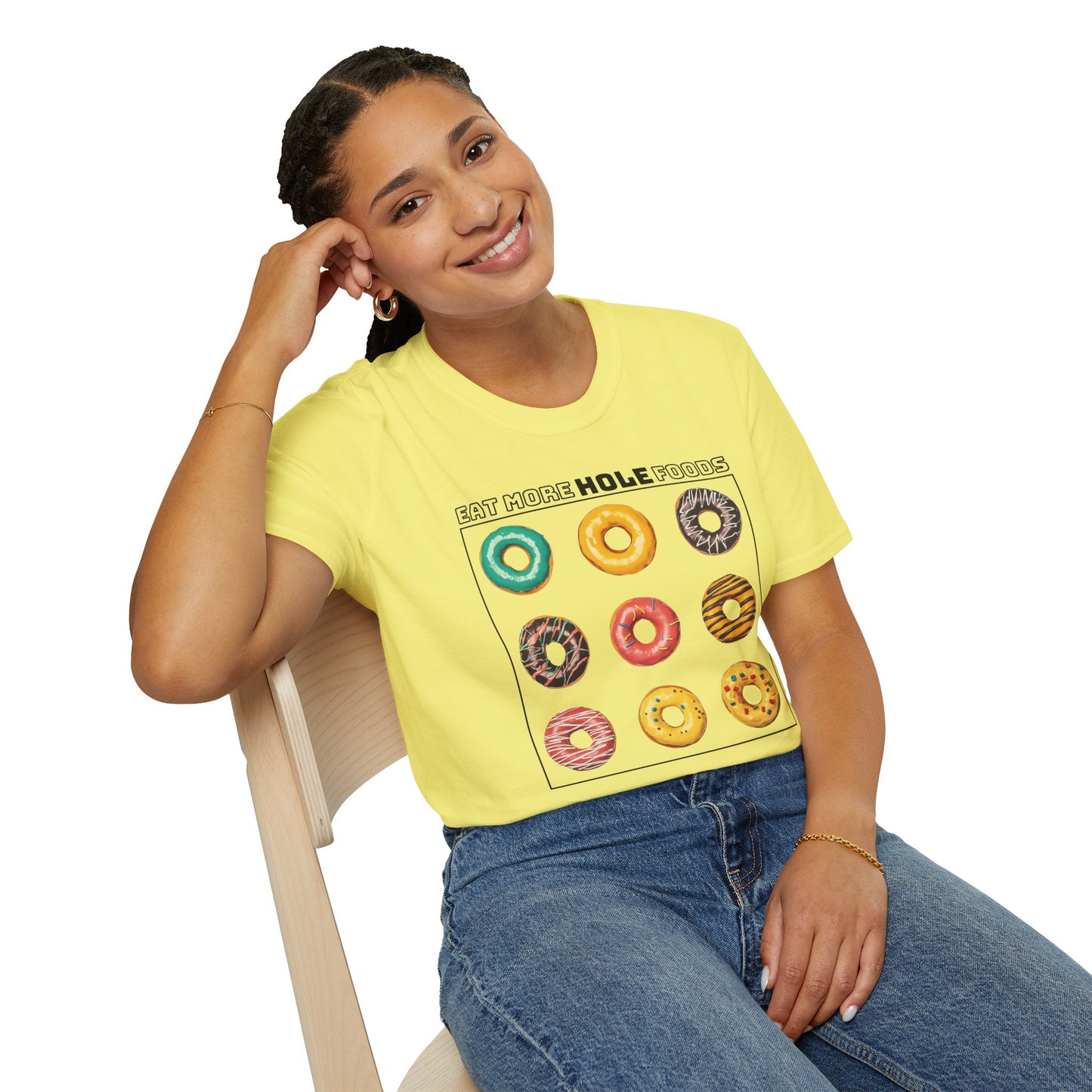 Eat More Hole Foods T-Shirt Fun Donut Graphic Tee
