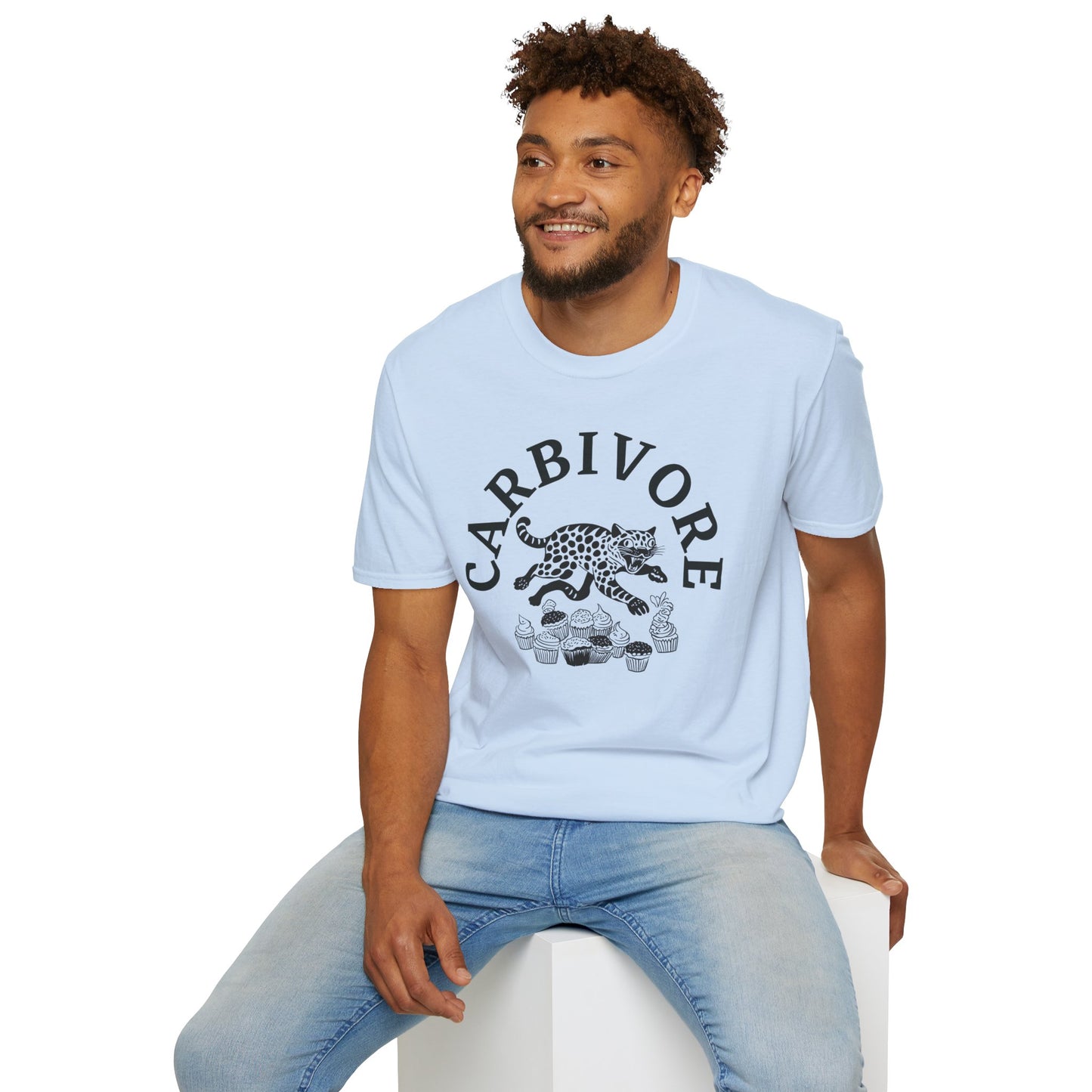Carbivore Leopard Graphic T-Shirt Tee for Food Lovers